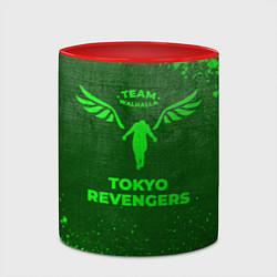 Кружка 3D Tokyo Revengers - green gradient, цвет: 3D-белый + красный — фото 2