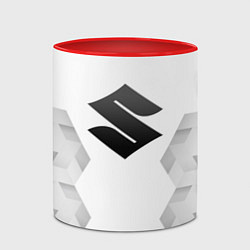 Кружка 3D Suzuki white poly, цвет: 3D-белый + красный — фото 2