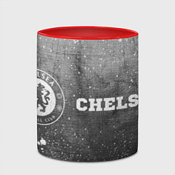 Кружка 3D Chelsea - grey gradient по-горизонтали, цвет: 3D-белый + красный — фото 2