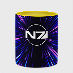 Кружка 3D Mass Effect neon energy, цвет: 3D-белый + желтый — фото 2