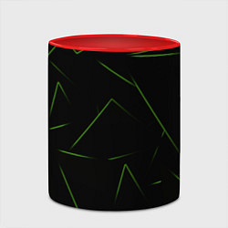 Кружка 3D Color green line, цвет: 3D-белый + красный — фото 2