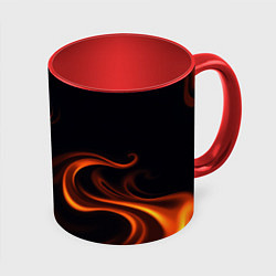 Кружка 3D The color is fire orange, цвет: 3D-белый + красный