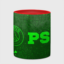 Кружка 3D PSG - green gradient по-горизонтали, цвет: 3D-белый + красный — фото 2