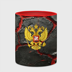 Кружка 3D Герб России черные плиты, цвет: 3D-белый + красный — фото 2