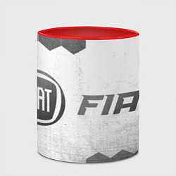 Кружка 3D Fiat - white gradient по-горизонтали, цвет: 3D-белый + красный — фото 2