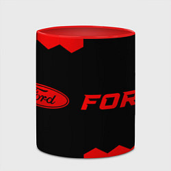 Кружка 3D Ford - red gradient по-горизонтали, цвет: 3D-белый + красный — фото 2