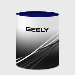 Кружка 3D Geely градиент из белого в тёмный с полосами, цвет: 3D-белый + синий — фото 2