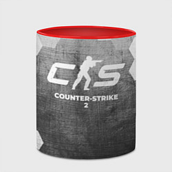 Кружка 3D Counter-Strike 2 - grey gradient, цвет: 3D-белый + красный — фото 2