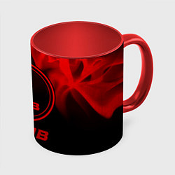 Кружка 3D Saab - red gradient, цвет: 3D-белый + красный