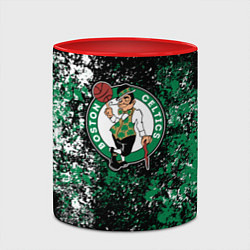 Кружка 3D Boston Celtics basketball, цвет: 3D-белый + красный — фото 2