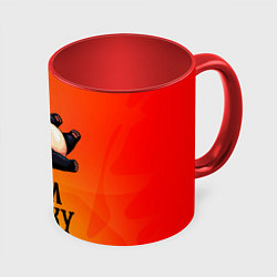 Кружка 3D Панда - упал и лежу, цвет: 3D-белый + красный