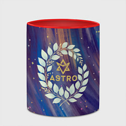 Кружка 3D Astro лого в венке из листьев, цвет: 3D-белый + красный — фото 2
