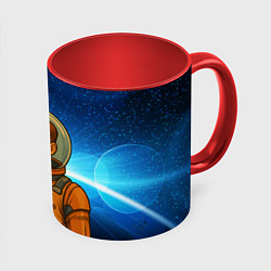Кружка 3D JinJin в стиле космонавта Astro, цвет: 3D-белый + красный