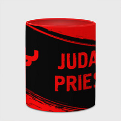 Кружка 3D Judas Priest - red gradient по-горизонтали, цвет: 3D-белый + красный — фото 2