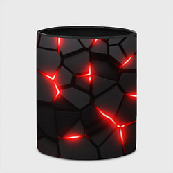 Кружка 3D Красная неоновая броня, цвет: 3D-белый + черный — фото 2