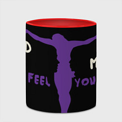 Кружка 3D Depeche Mode - I Feel You силуэт, цвет: 3D-белый + красный — фото 2