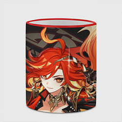 Кружка 3D Mavuika Genshin Impact, цвет: 3D-красный кант — фото 2