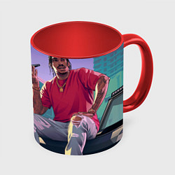 Кружка 3D ДреКуан Прист из Gta 6, цвет: 3D-белый + красный