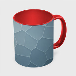 Кружка 3D Текстура из неровных плит, цвет: 3D-белый + красный