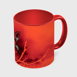 Кружка 3D Хмурый кролик, цвет: 3D-белый + красный