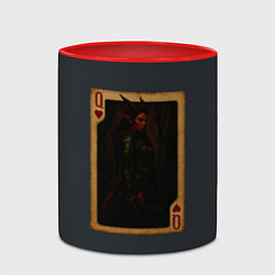 Кружка 3D Каллиста: дама червей, цвет: 3D-белый + красный — фото 2