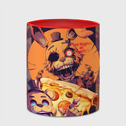 Кружка 3D FNaF Bonnie-Freddy, цвет: 3D-белый + красный — фото 2