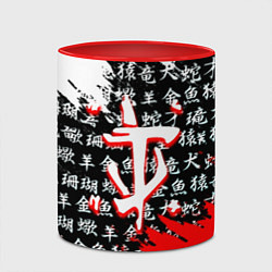 Кружка 3D Doom dark age japan, цвет: 3D-белый + красный — фото 2