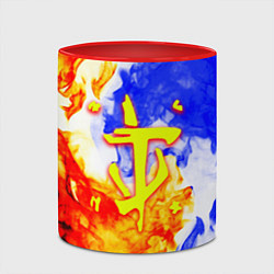 Кружка 3D Doom битва огня, цвет: 3D-белый + красный — фото 2