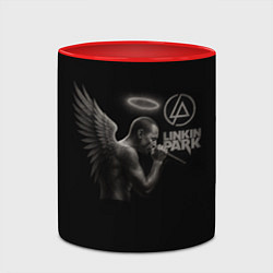 Кружка 3D Честер Беннингтон - LP angel, цвет: 3D-белый + красный — фото 2