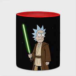 Кружка 3D Рик - светлая сторона силы, цвет: 3D-белый + красный — фото 2
