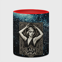 Кружка 3D Lady Gaga ретро, цвет: 3D-белый + красный — фото 2