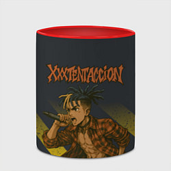 Кружка 3D XXXTentacion с микрофоном в аниме стиле, цвет: 3D-белый + красный — фото 2