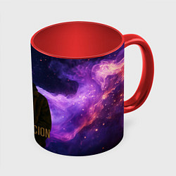 Кружка 3D XXXTentacion - кулак, цвет: 3D-белый + красный