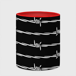 Кружка 3D Проволока колючая, цвет: 3D-белый + красный — фото 2