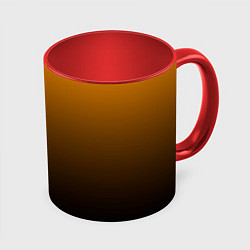 Кружка 3D Orange gradient, цвет: 3D-белый + красный