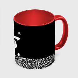 Кружка 3D Doom геометрия линии, цвет: 3D-белый + красный