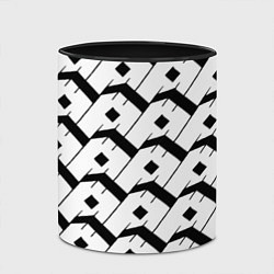 Кружка 3D Три буквы: чёрные, цвет: 3D-белый + черный — фото 2