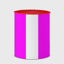 Кружка 3D Color white and pink, цвет: 3D-белый + красный — фото 2