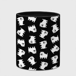 Кружка 3D Annoying dog pattern - Undertale, цвет: 3D-белый + черный — фото 2