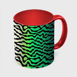 Кружка 3D Скумбрия зеленая, цвет: 3D-белый + красный