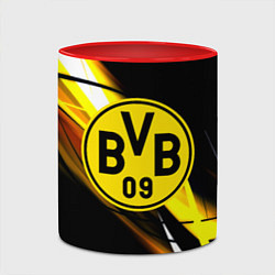Кружка 3D Borussia спортивная геометрия, цвет: 3D-белый + красный — фото 2