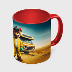 Кружка 3D Луиджи и Марио пустились во все тяжкие, цвет: 3D-белый + красный