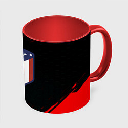 Кружка 3D Атлетико Мадрид красные краски, цвет: 3D-белый + красный