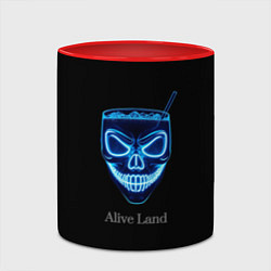 Кружка 3D Neon skull cocktail, цвет: 3D-белый + красный — фото 2