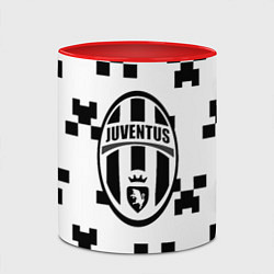 Кружка 3D Juventus x minecraft pattern, цвет: 3D-белый + красный — фото 2