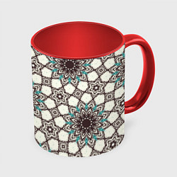 Кружка цветная Калейдоскоп из цветочных звезд