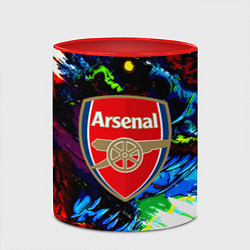 Кружка 3D Arsenal monster, цвет: 3D-белый + красный — фото 2