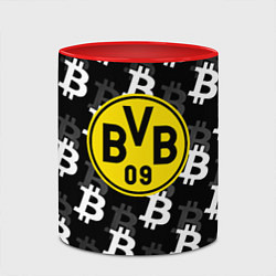 Кружка 3D Borussia биткоин паттерн, цвет: 3D-белый + красный — фото 2