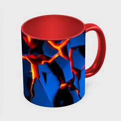 Кружка 3D Glow orange neon, цвет: 3D-белый + красный