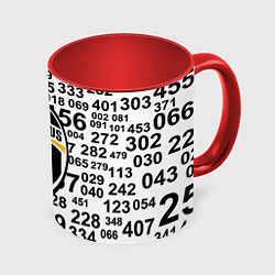 Кружка 3D Ювентус числа, цвет: 3D-белый + красный
